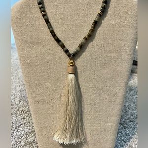 Long, tassel Stella & Dot beaded necklace